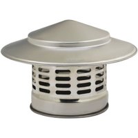 75-200mm Stainless Steel Chimney Cap with Screen for Stovepipe Finial Exterior Fireplace Flue Roof Top Round Stove Pipe Cap Vent