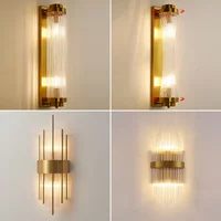 2025 Rechargeable Battery Wall Lamp Wiring Free Crystal Wall Lamp Light Luxury Modern For Living Room Golden Led Wall Sconce Lam image 4