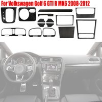 For Volkswagen Golf 6 GTI MK6 2008-2012 2011 2010 2009 VW Real Carbon Fiber Sticker Interior Parts Car Accessories