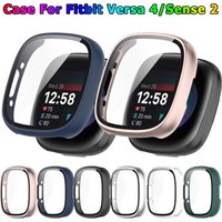 Tempered Glass + PC Case For Fitbit Versa Versa 4 All-around Bumper Anti-scratch Protective Cover Screen Protector Fitbit Sense2