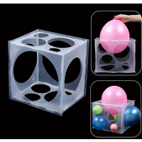 1 set of 11 hole balloon size box, foldable balloons, balloon arch measuring tool, balloon column.