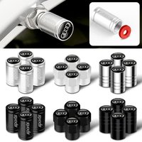 4Pcs Metal Alloy Car Wheel Tire Air Valve Caps Cover For Audi A3 A4 b6 b8 b7 A6 A8 S Line S3 S4 S6 Q3 Q5 Q7 Q8 Auto Accessories