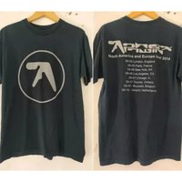 Aphex Twin Band 90s Tour 2014 2 Side Black Short Sleeve Unisex T shirt Reprint