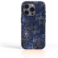 Vintage glass pattern Phone Case suitable for iPhone 17Air 16ProMax 15 14 14 12mini 7Plus XR 2in1 tough glossy case