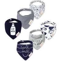 6 Pcs Baby Boy Feeding Bib Made of Cotton Mouth Water Towel Double-layer Soft Comfortable Adjustable Size Sccessories 0-3 Y