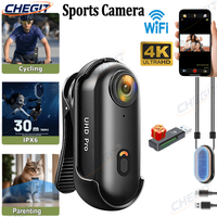 4K Mini Pocket Magnetic POV Vlog Cam Portable Body Chest Recorder Wireless WiFi Waterproof Action Camera Helmet Bicycle Sports