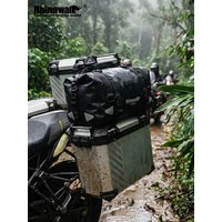 Rhinowalk Side Case Top Expansion Bag 20L Waterproof Motorcycle Pannier Top Bag ADV Touring Luggage MOLLE Tail Seat Bag Backpack