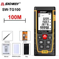SNDWAY Laser Distance Meter High Accuracy Rangefinder 50M-120M Large Screen Easy Operation Measuring Tool