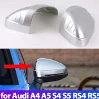 Für Audi A4 A5 B9 8W 2017 2018 2019 2020 S4 S5 RS5 RS4 Allroad Quattro ersetzen Abdeckungen Matte Silber Seite Flügel Spiegel Kappen