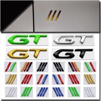 3D Metal GT Letter Car Emblem Badge, Chrome/Black/Gold/Green Sticker for Ford BMW Audi VW, Universal Auto Decoration