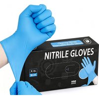 20/50/100PCS Blue Nitrile Gloves Waterproof Multi-Purpose Kitchen Disposable Nitrile Gloves Cleaning Hairdressing Pet Bathing