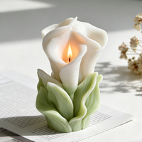 3D Calla Lily Flower Form Silicone Candle Mold DIY Aroma Gypsum Casting Floral Arum Lily Molds Soy Wax Candle Making Supplies