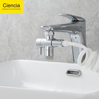 Ciencia Brass Faucet Diverter Dual-functional Kitchen Sink T-valve with M22 x M24 Adapter 3-way Valve for Connecting Hose