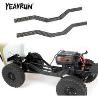 YEAHRUN 1/24 RC Car Carbon Fiber Chassis Frame Rails for Axial SCX24 Deadbolt C10 Wrangler Gladiator Bronco Model Upgrade Parts