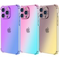 Four-corners Shockproof Gradient TPU Case for iPhone 17 Air 16e 16 Pro Max 15 14 Plus 13 Mini Protective Cover Fundas Coque Capa