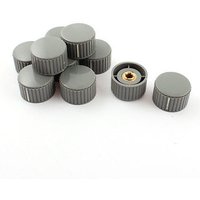 6mm x 32mm Volume Control Gray Plastic Nonslip Potentiometer Knob