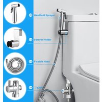 Handheld Bidet Toilet Sprayer Set Stainless Steel Bidet Faucet Wall Mounted Toilet Spray Gun Bathroom Shower Head Self Cleaning