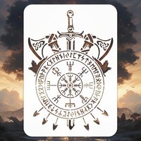 A4 29 *21cm Viking compass DIY Stencils Wall Painting Scrapbook Coloring Embossing Album Decorative Paper Card Template,wall