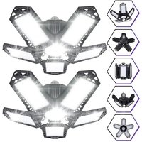 LED Garage Light Bulbs, 40W 60W 80W10000LM Super Bright Garage Lighting LED Shop Light With Adjustable Panels, E27 Screw Socket