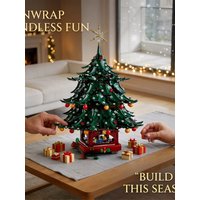 3171 Pcs Christmas Building Blocks Set - Santa Claus Family & Christmas Tree Decor Model, Holiday Gift Toy Decoration for Adults