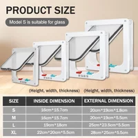 Dog Cat Kitten Flap Puppy Kitten Safety In&out Pet Door with 4 Way Security Lock Door Pet Doors Sliding Door Safety Pet Door