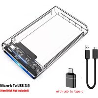 2.5 inch HDD SSD Case USB 3.0/Type C HDD Enclosure External Hard Drive Disk Case for PC Laptop Mobile SATA Harddisk Box