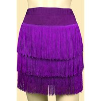 Latin Dance Women's Short Skirt Dress Sexy Women Tricolor Backless Three-Layer Shoulder Senba Red Dango Orange Yellow 2023 image 4