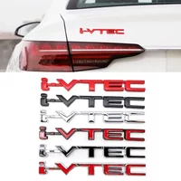 3D Chrome Metal Car Letters Rear Trunk Badge Emblem IVTEC Logo I VTEC Sticker For Honda City Civic Accord Jazz CRV Accessories
