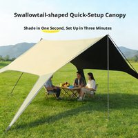 4.5.x6.2m Large Camping Tarp Waterproof Swallowtail butterfly design thickened Oxford cloth Waterproof Outdoor Sunshade Canopy