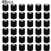 6/12/24/48Pcs Tattoo Bandage POSEIDON Disposable Waterproof Self-adhesive Elastic Bandage Black Assembled Tattoo Bandage