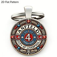1pc Liverpool Anfield L4 Sign Keychain Vintage football key chain Durable Nostalgic Gift for Reds Fan Soccer Stadium Souvenir