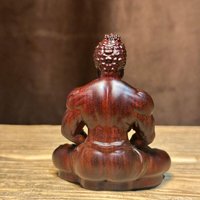Mini Buddha Statue Buddhist Sculpture Decorative Portable Tabletop Ornament for Dining Room Living Room Home Tabletop Kitchen