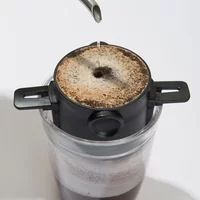 2PCS Folding Hand Brewed Coffee Filter Coffee Dripper Cone for Drip Coffee and Tea with Stainless Steel Tea Filter Holder