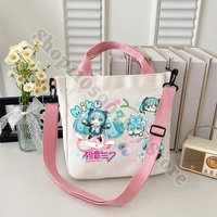 Girl Cartoon Crossbody Bag Casual Canvas Tote Hatsunes Miku Cute Cross Body Bags Anime Printed Storage Pouch Birthday Gifts 2026