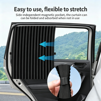 1/2Pcs Magnetic Car Side Window Sun Shade Curtains Privacy Design Sun Protection Sunshade Anti-Glare UV-Blocking Curtain
