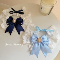 Fashion Adjustable Cat Lace Bow Bib Sweet Adorable Cat Collar Decorative Dress Up Pet Collar Photo Shooting