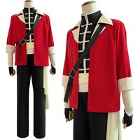 HOLOUN Frieren Beyond Journey's End Anime Stark Cosplay Costume Wig Jacket Sleeveless Vest Pants Christmas Gift