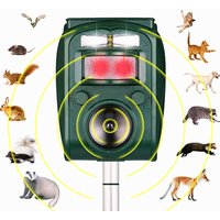 Solar Ultrasonic Animal Repeller New Repellent PIR Sensor Outdoor Garden Pest Mouse Bird Cat Dog Bat Repellent Keep Animals Away