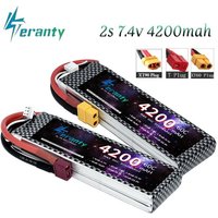 TERANTY 2S LiPo 7.4V 4200mAh Battery 60C for RC FPV Drones, Racing Quads, High-Speed Cars, Boats Helicopters
