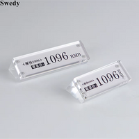 50x20mm /70x40mm Mini Magnetic Acrylic Sign Holder Display Stand Menu Name Card Holder Small Table Price Label Paper Tags