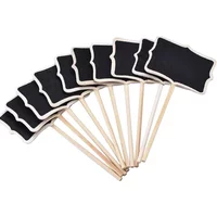 10 Pcs Mini Chalk Board Pantry Labels Decorate Tag Wooden Mini Blackboard Child Chalkboard Kids
