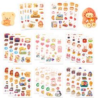 8 Styles of Cartoon INS Bear Cub Daily Stickers - Waterproof for Diary, Journal & Scrapbooking, DIY Decorative Stickers