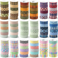 12 Rolls Plaid Tape Washi Tape Set,Decorative Paper Stickers,DIY Craft Tape for Dairy Decoration, Scrapbooking Decor Supplies
