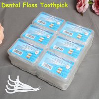 50~600pcs Portable Disposable Dental Floss Plastic Toothpick Hilo Dental Floss Teeth Stick Dental Floss Pick with Box Oral Care