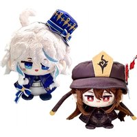 12cm Hutao Pendant Plush Dolls Keychain Soft Genshin Impact Keychain Bag Dolls Neuvillette Plush Toys Kids XMAS Birthday Gift