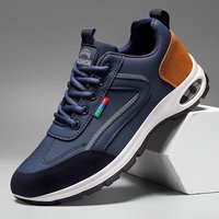 Large Size Men's Shoes Fashionable Sporty Casual Thick Bottom Soft Sole Anti-Slip Travel Shoes for Spring Autumn Seasons