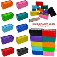 Mini Container Model Retro Industrial Style Desktop Decoration Storage Box Wrought Iron Creative Container Tin Box