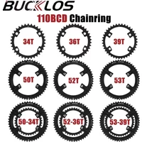 BUCKLOS Bike Chainring 110 BCD Double Speed Road Bike Chainring 34T 36T 39T 50T 52T 53T Bicycle Chainwheel for SHIMANO Bike Part