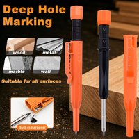 Professional 2.8mm Deep Hole Marking Carpenter Mechanical Pencil, Plastic Pen Cap, for Architect Woodworking Marking Tool