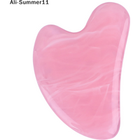 【A1a】1Pc 2026 Natural Resin Gua Sha Massage Board Rose Quartz Guasha Plate Face Massager Scrapers Tools For Face Neck Back Body